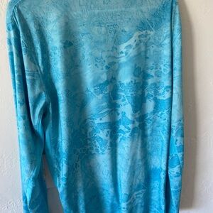 Realtree Blue Long‎ Sleeve Tee Large fishing camping hunting